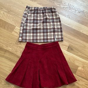 Shein woman’s skirts size 2 and 4.